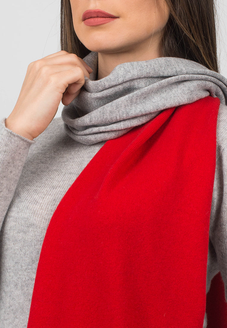 Bicolor Scarf 100% Cashmere