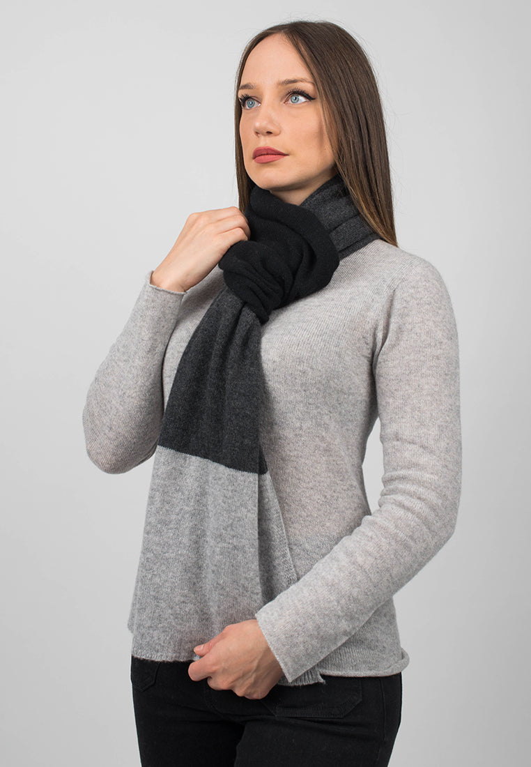 Striped Scarf 100% Cashmere