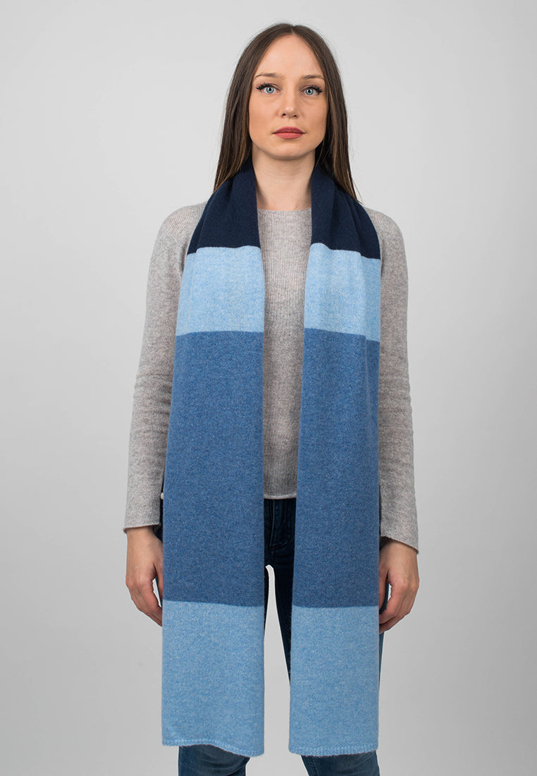 Striped Scarf 100% Cashmere