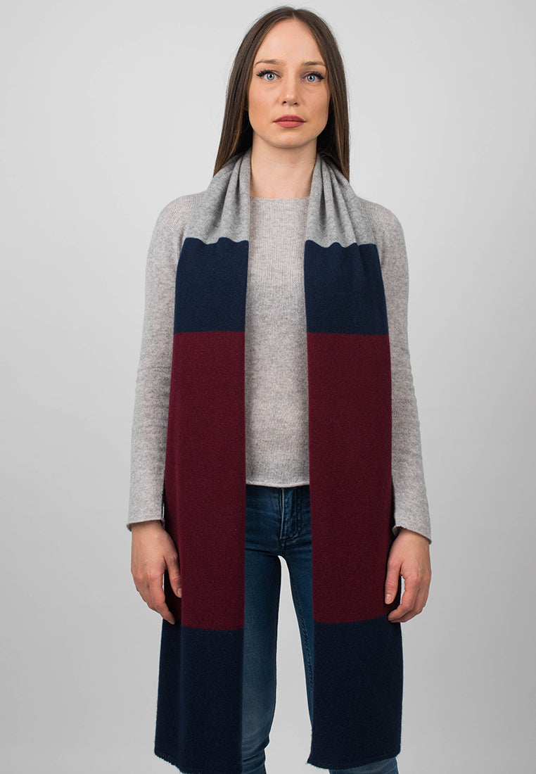 Striped Scarf 100% Cashmere