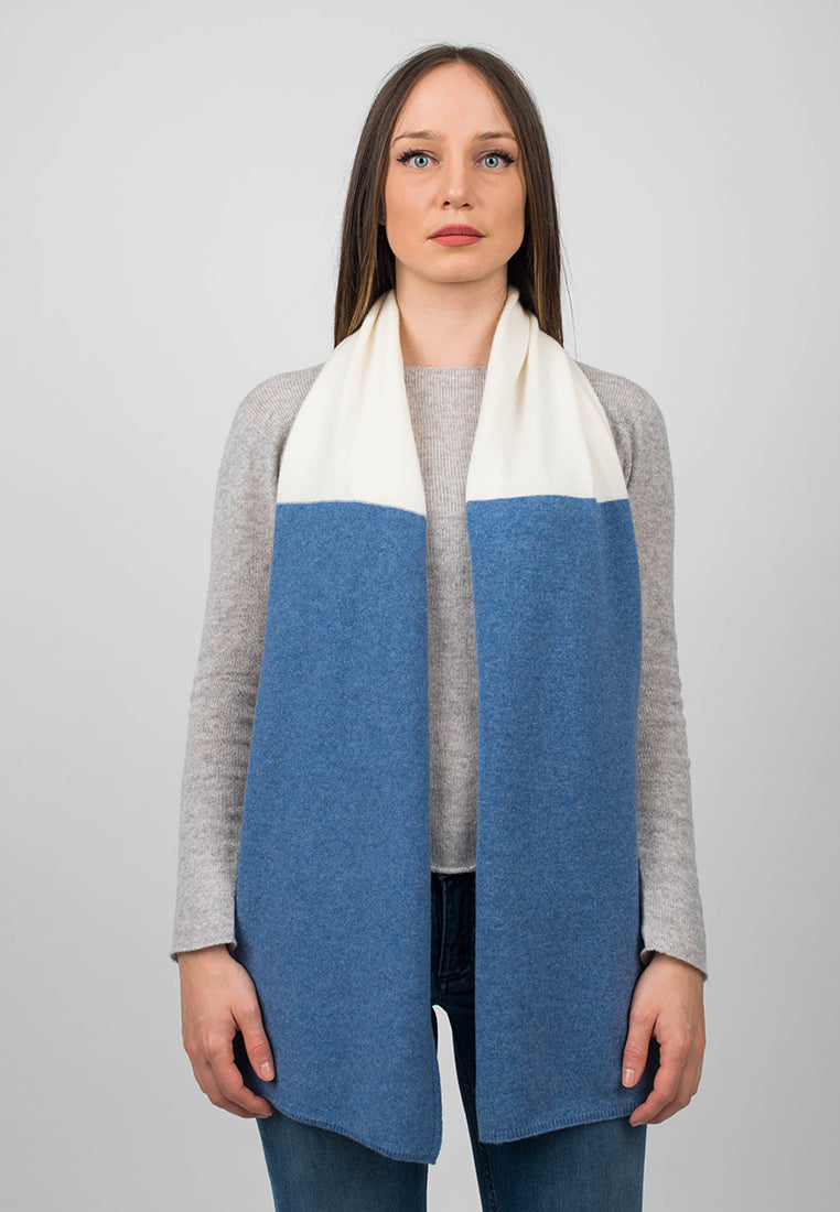 Bicolor Scarf 100% Cashmere