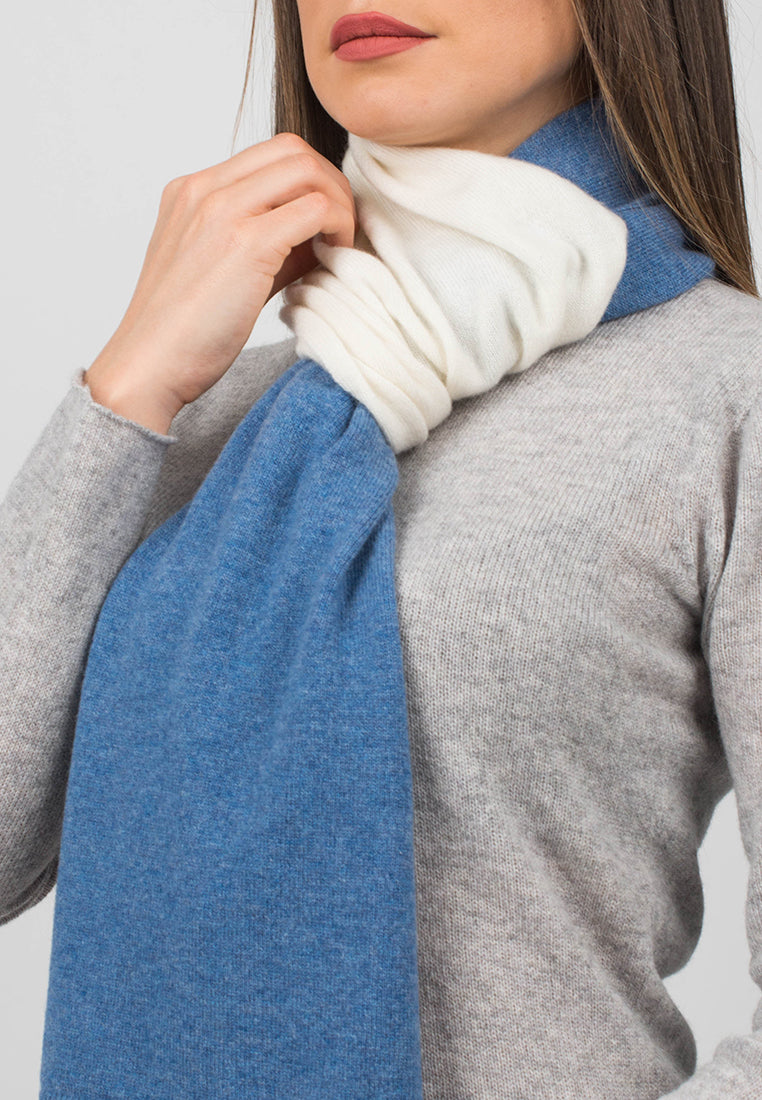 Bicolor Scarf 100% Cashmere