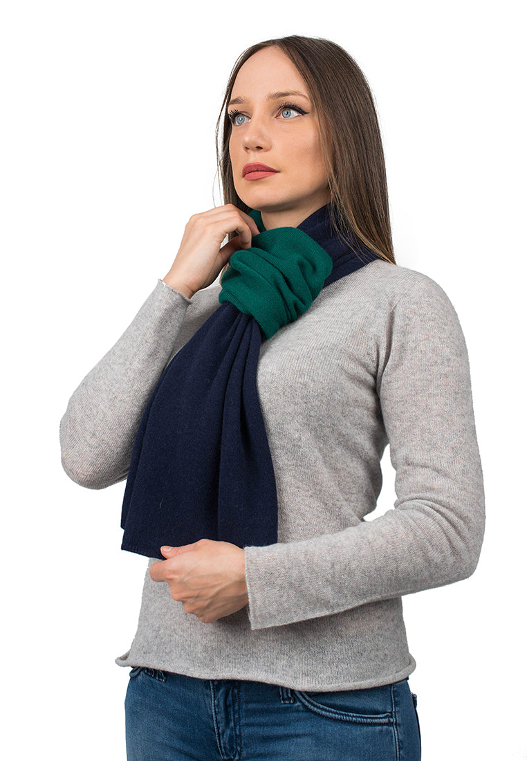 Bicolor Scarf 100% Cashmere