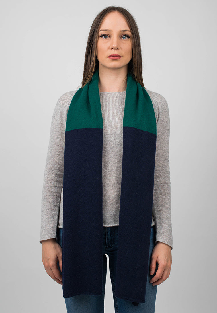 Bicolor Scarf 100% Cashmere