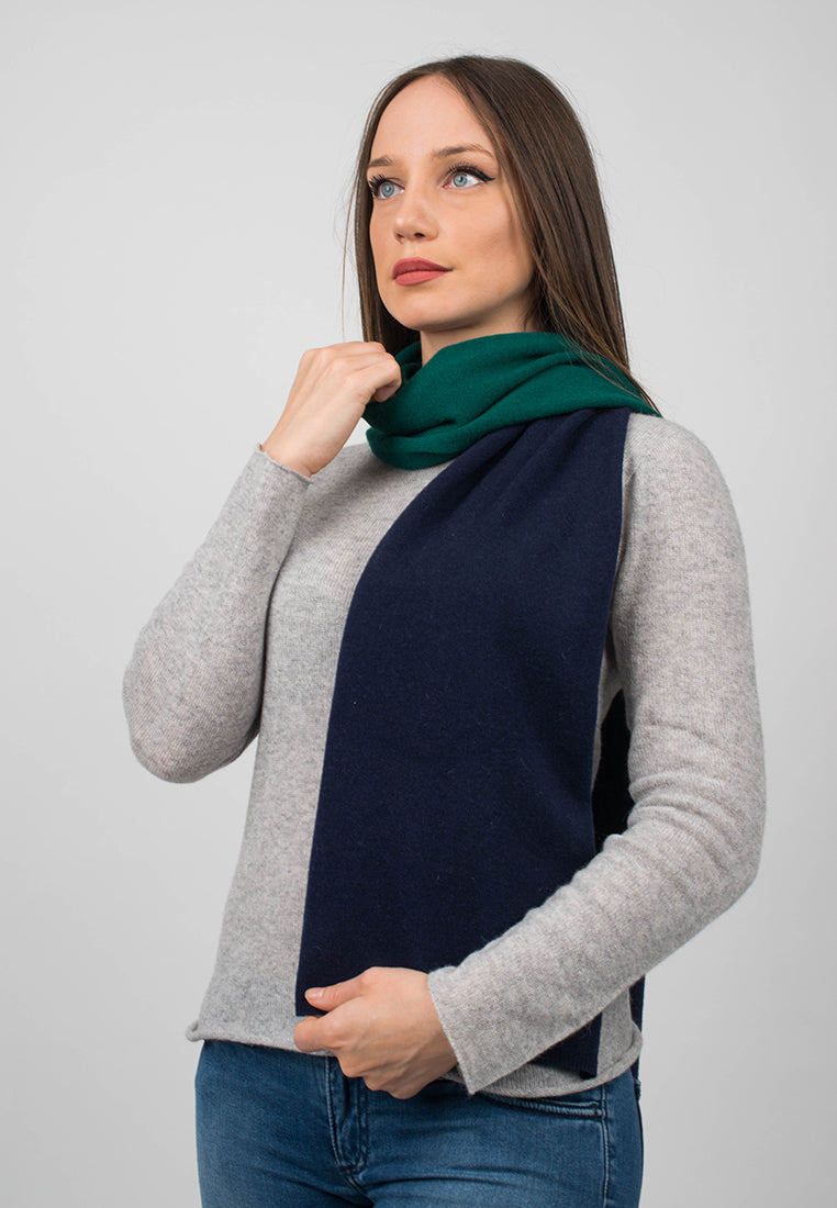 Bicolor Scarf 100% Cashmere