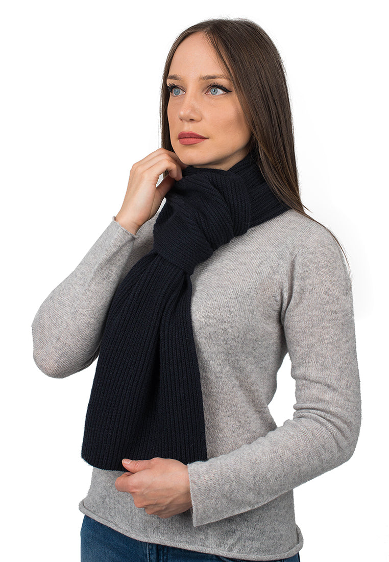 Fisherman's rib Scarf 100% Cashmere