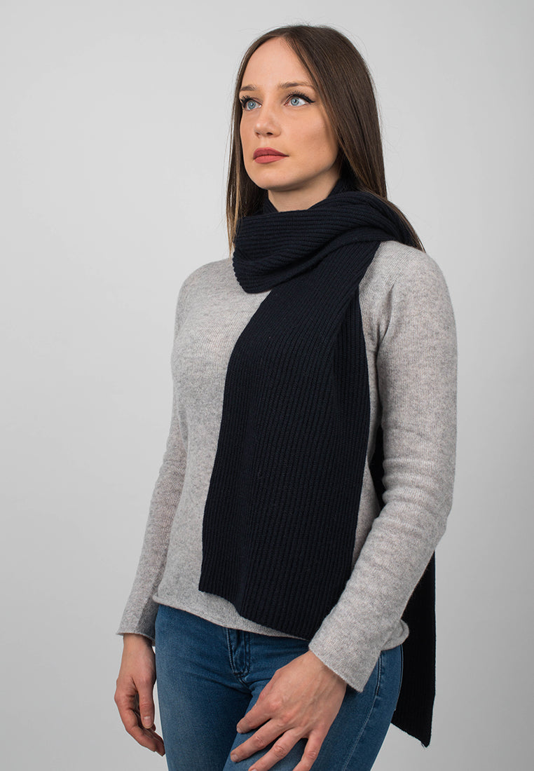 Fisherman's rib Scarf 100% Cashmere