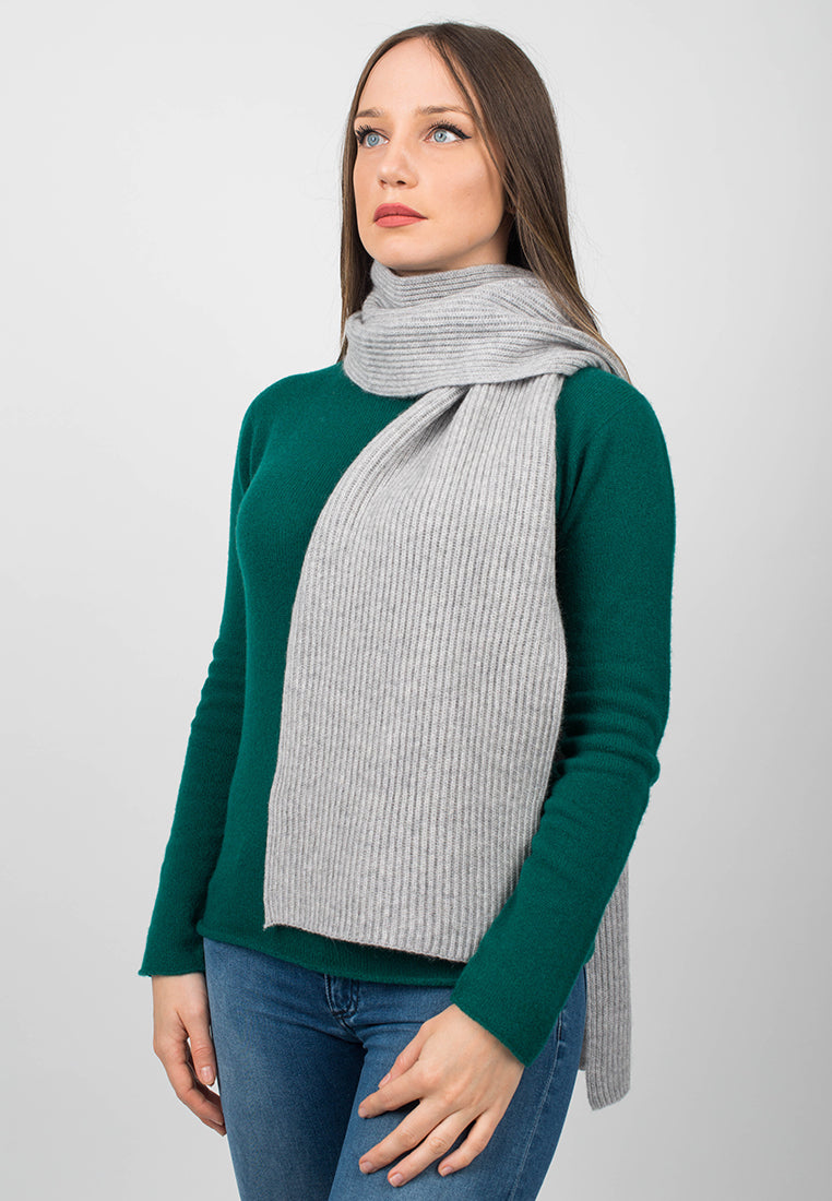 Fisherman's rib Scarf 100% Cashmere