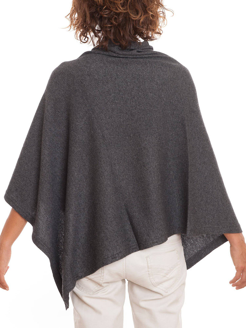 Poncho With Buttons Cashmere Blend | Dalle Piane Cashmere