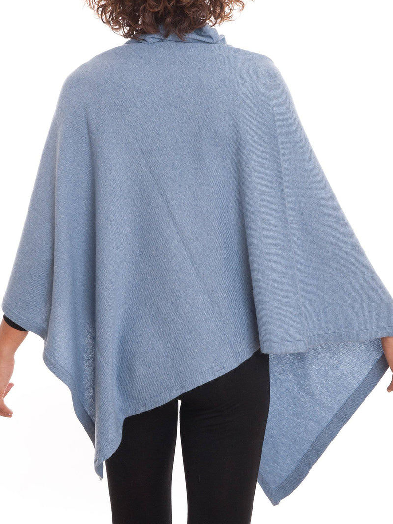 Poncho With Buttons Cashmere Blend | Dalle Piane Cashmere