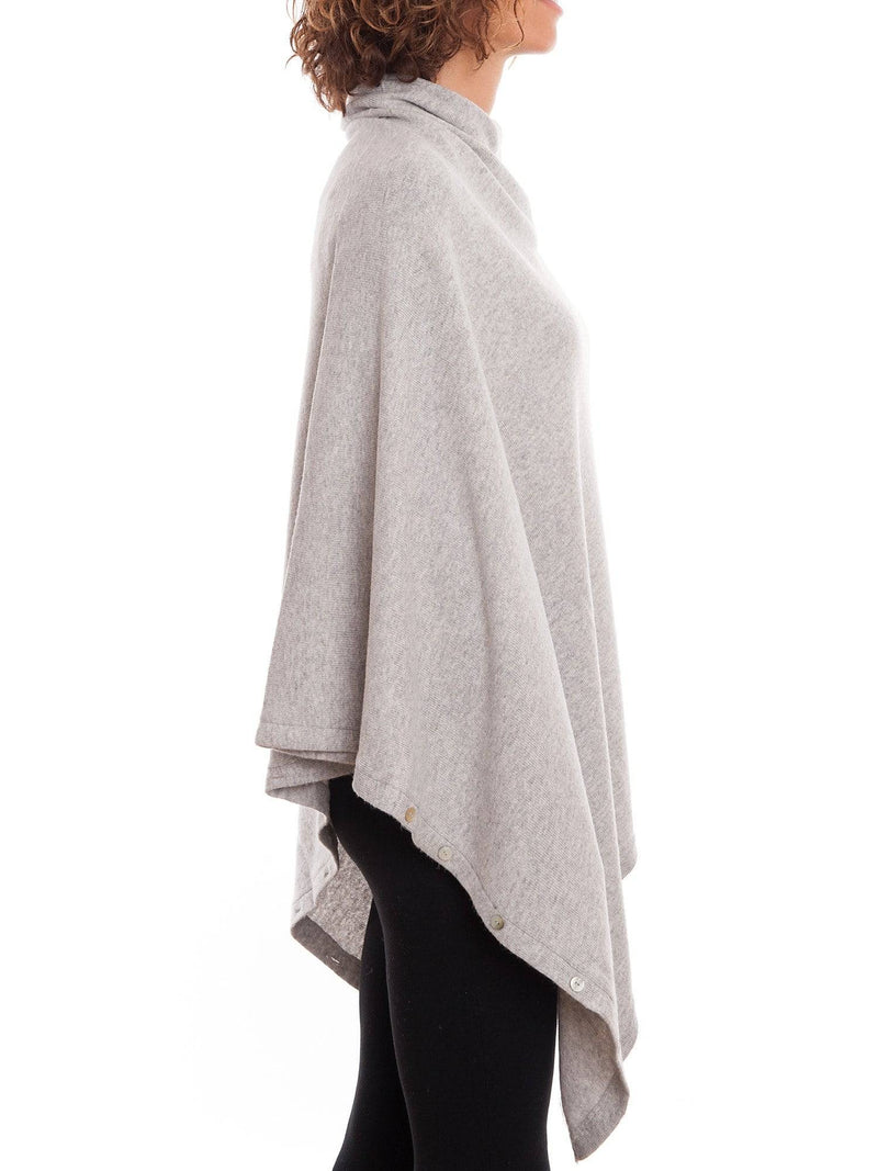 Poncho With Buttons Cashmere Blend | Dalle Piane Cashmere