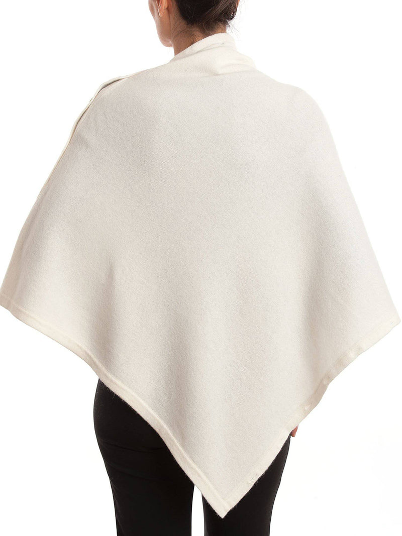 Poncho With Buttons Cashmere Blend | Dalle Piane Cashmere