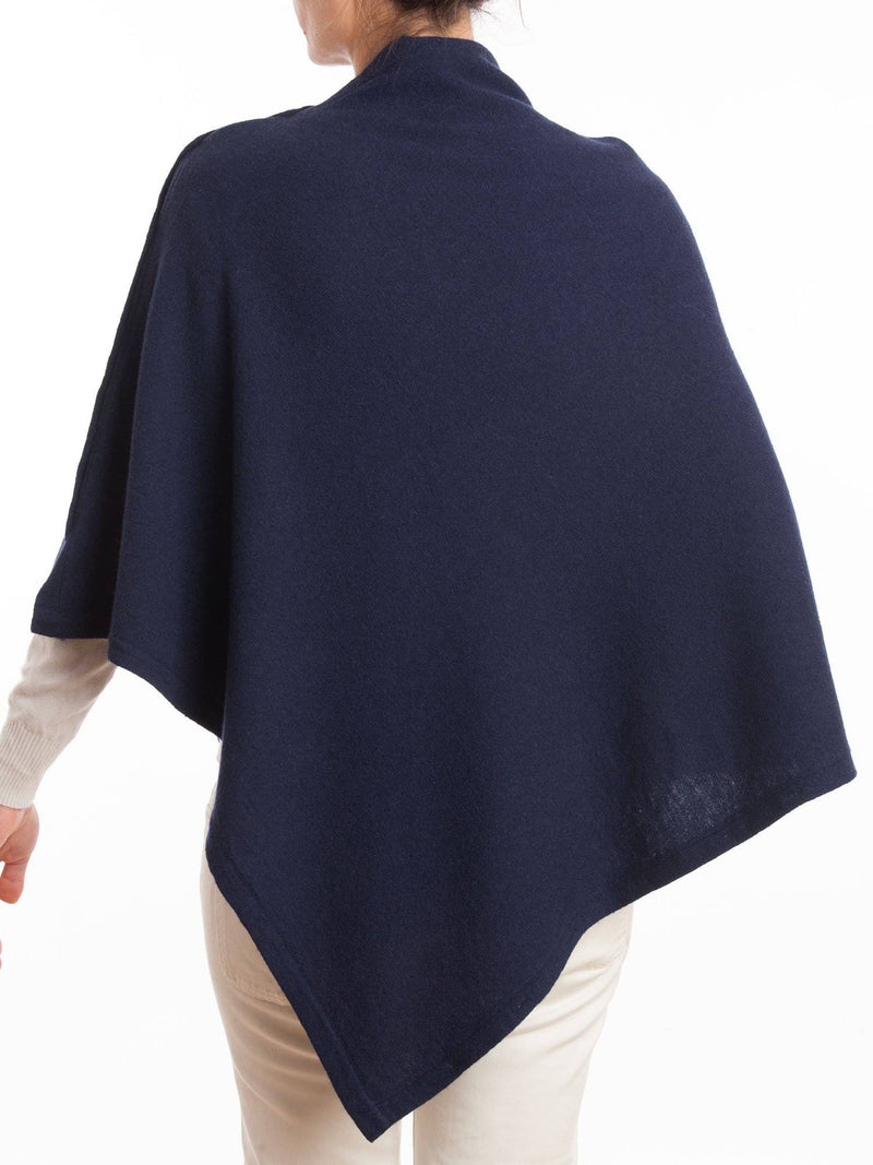 Poncho With Buttons Cashmere Blend | Dalle Piane Cashmere