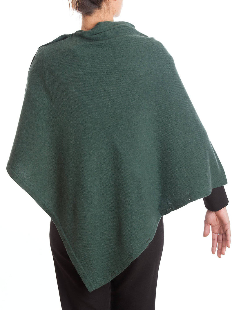 Poncho With Buttons Cashmere Blend | Dalle Piane Cashmere