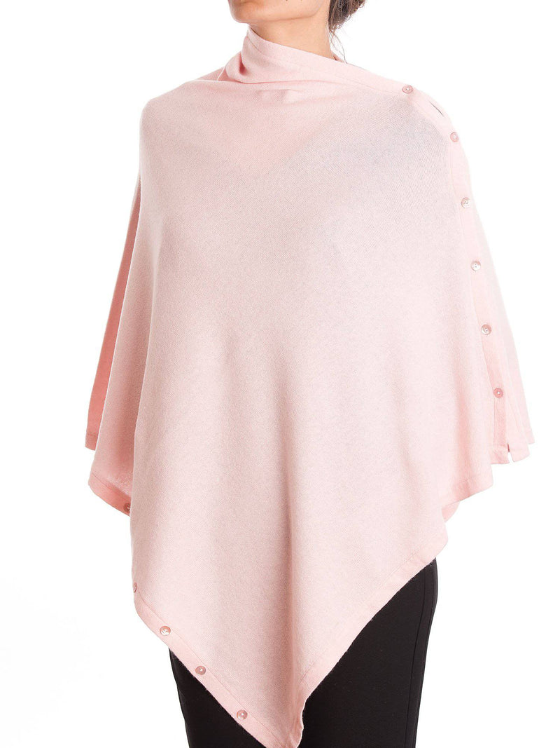 Poncho With Buttons Cashmere Blend | Dalle Piane Cashmere