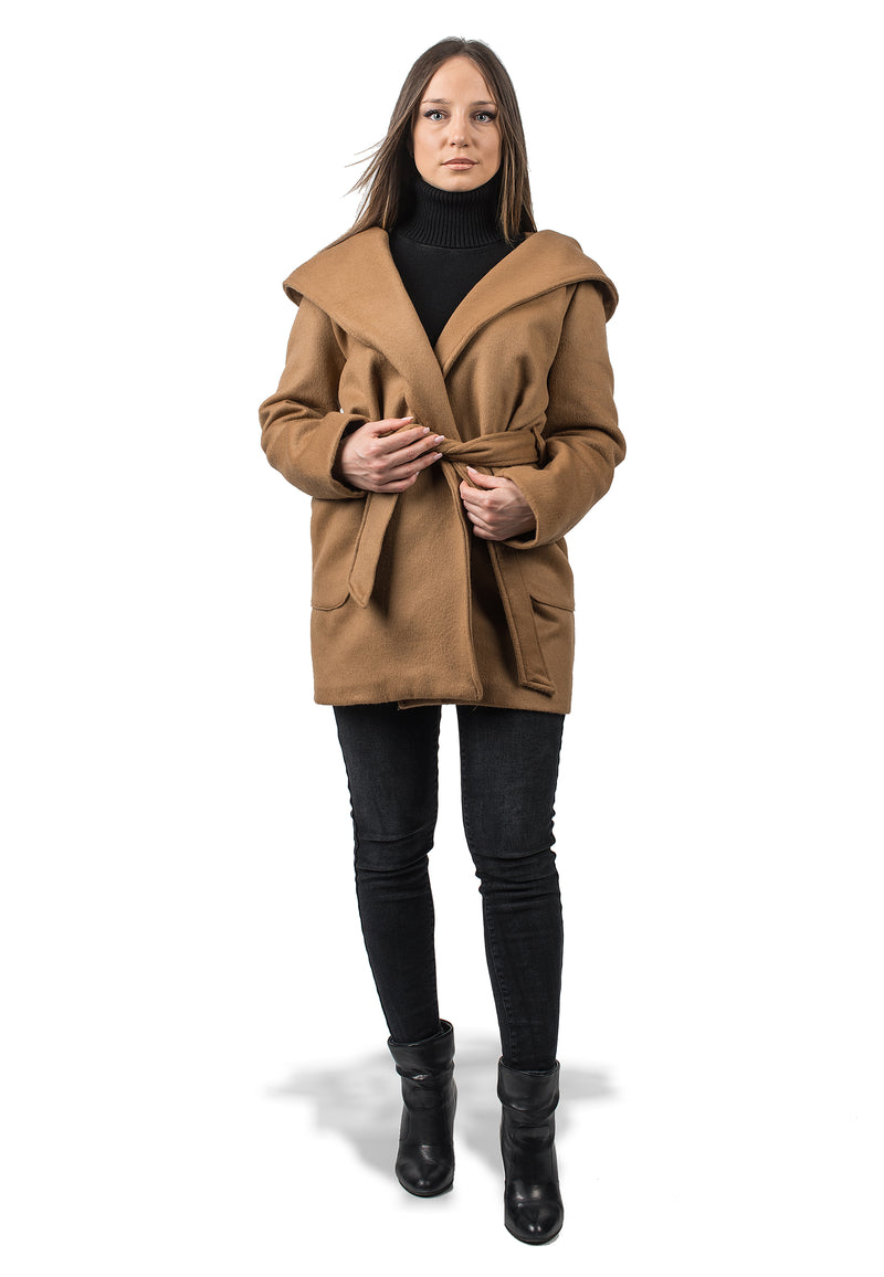 Cashmere blend short coat