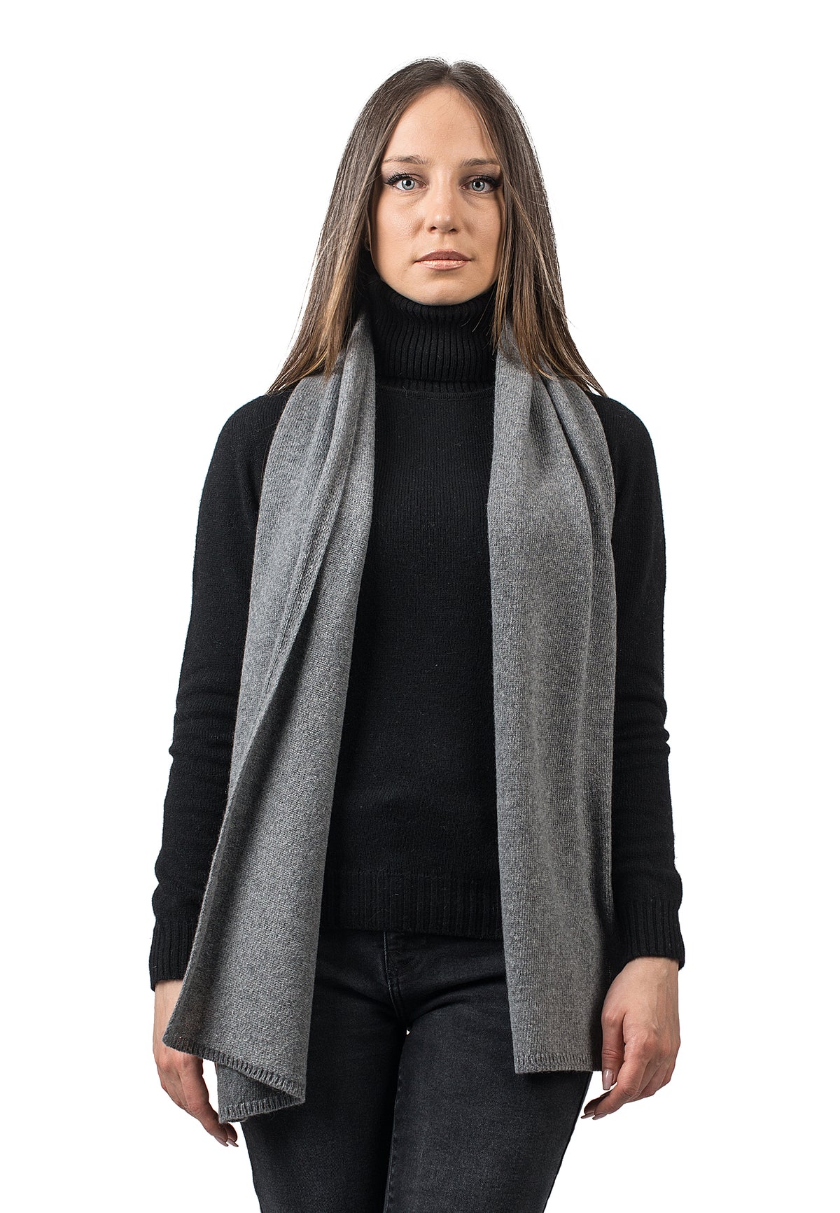 Gray Women's Recycled Cashmere Blend Scarf
