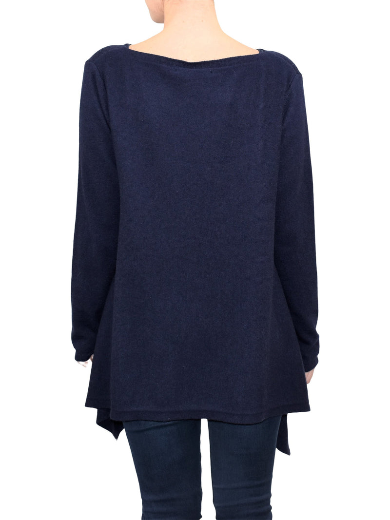 Asymmetrical Maxipull in Cashmere Blend | Dalle Piane Cashmere