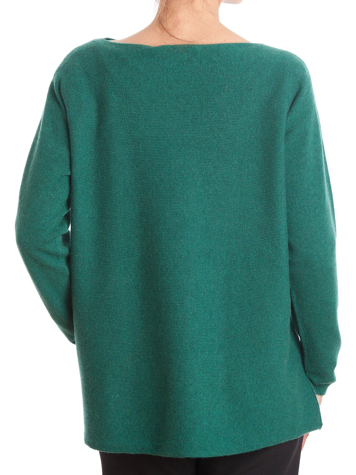 Green Women's 100% Cashmere Oversized Sweater, view 2