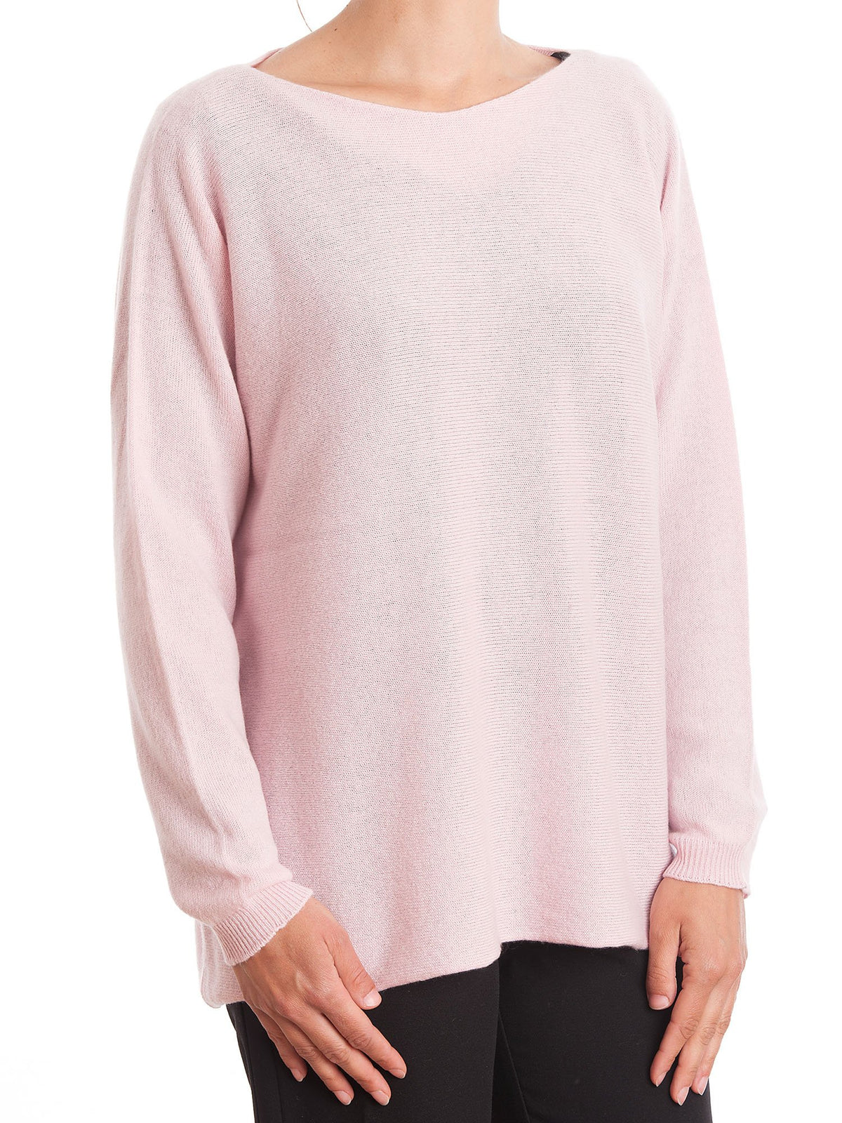 Pink Women's 100% Cashmere Oversized Sweater