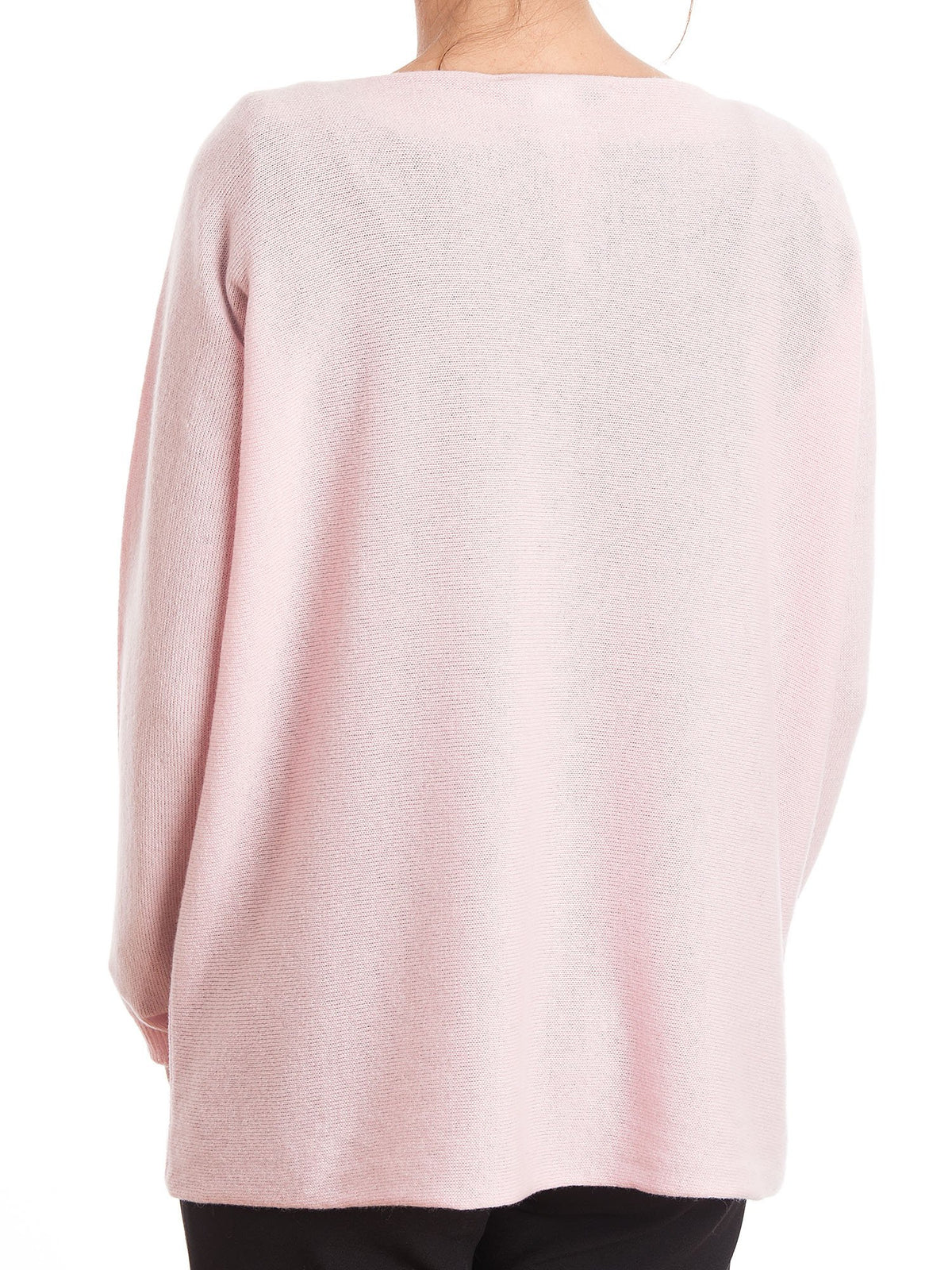 Pink Women's 100% Cashmere Oversized Sweater, view 3