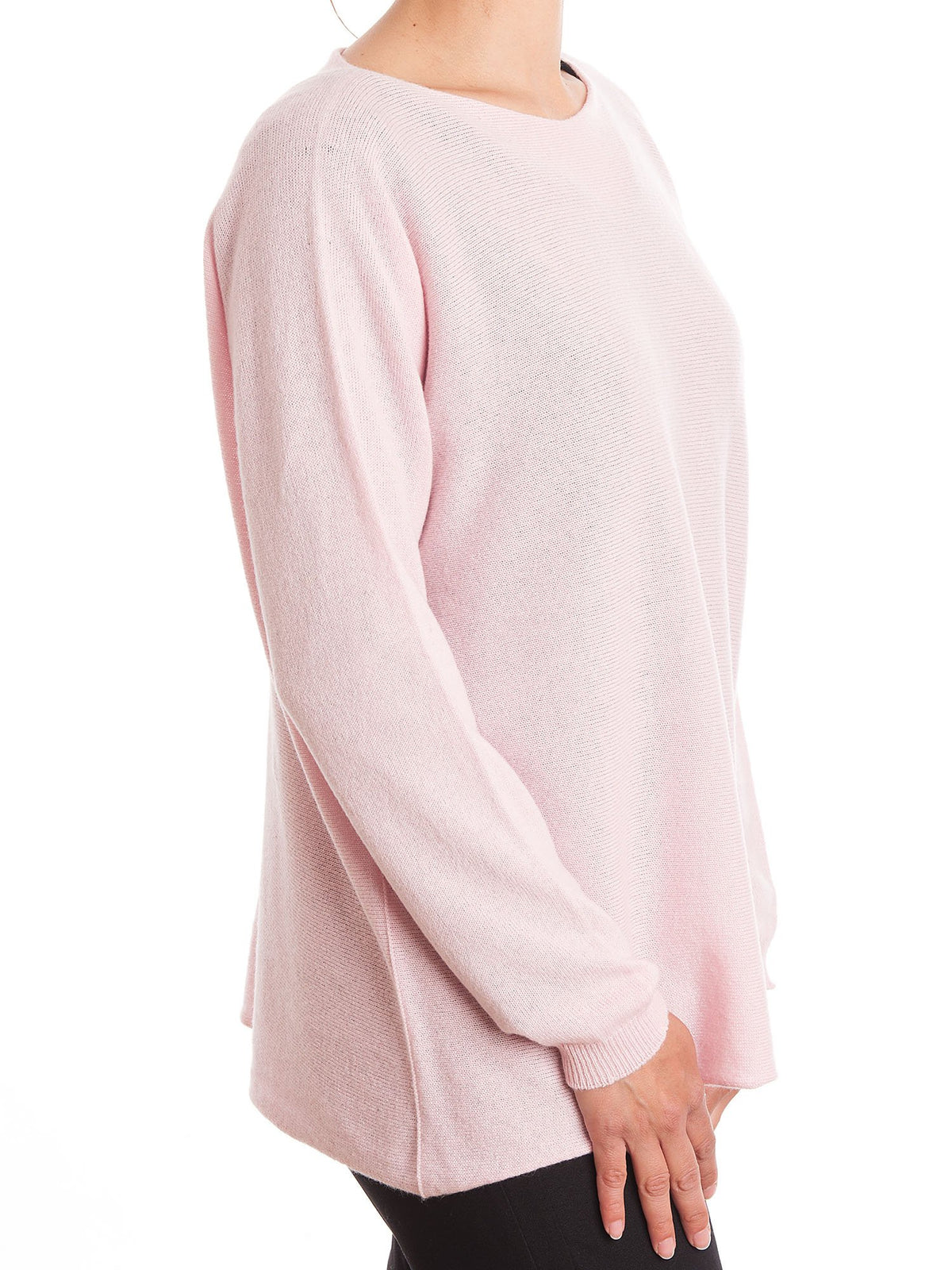 Pink Women's 100% Cashmere Oversized Sweater, view 4