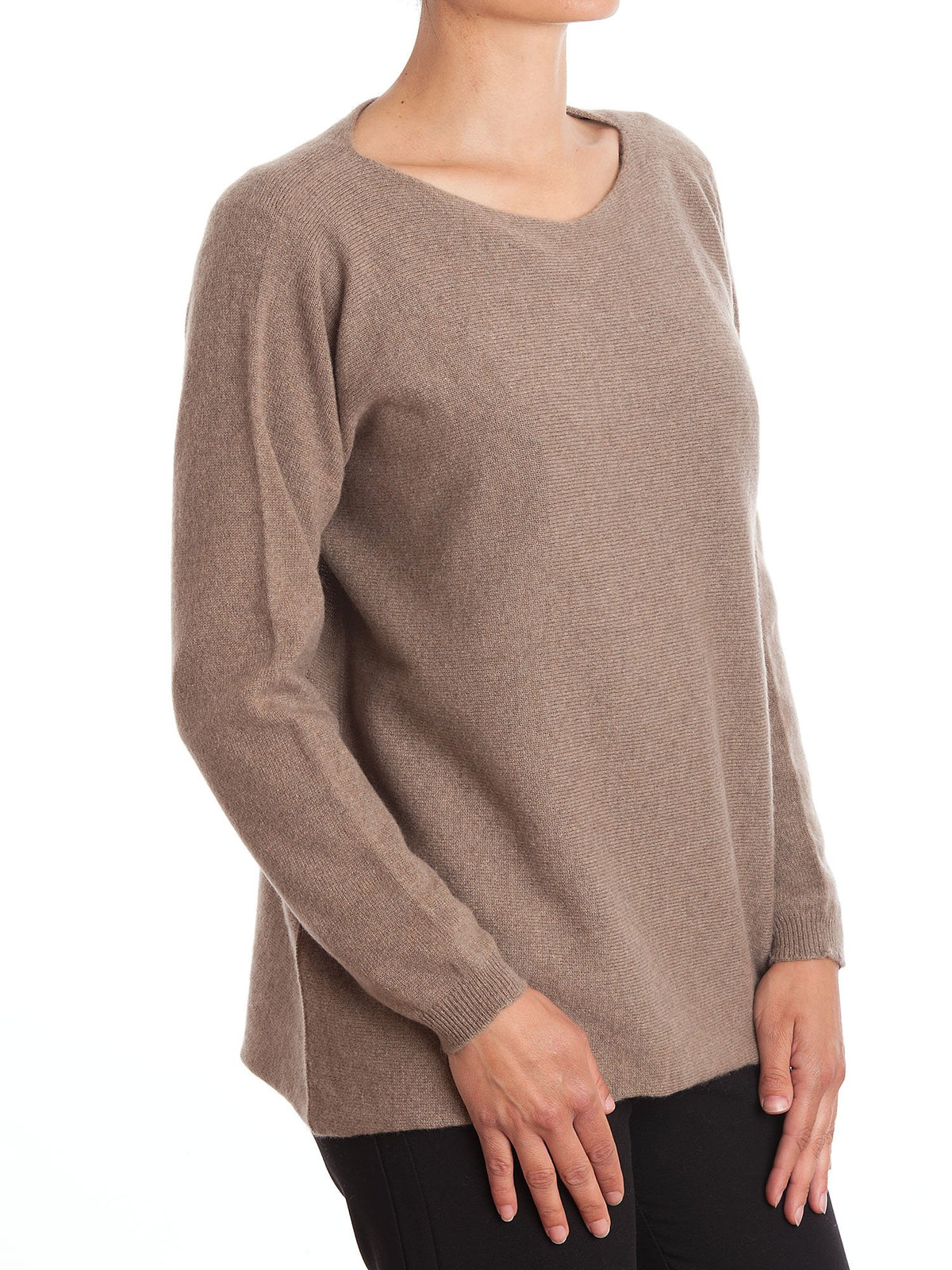 Mink Women's 100% Cashmere Oversized Sweater, view 2