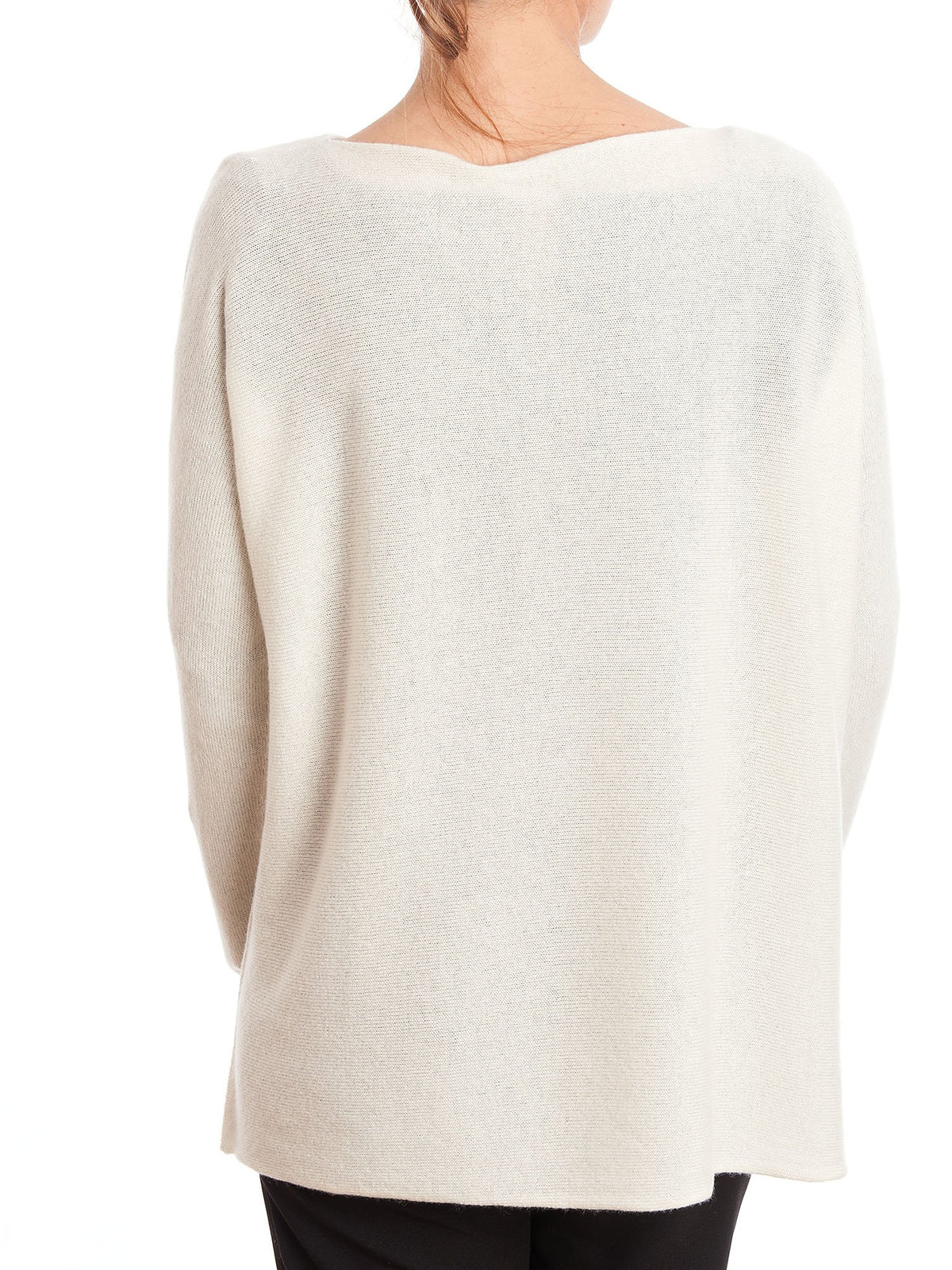 Cream Women's 100% Cashmere Oversized Sweater, view 4