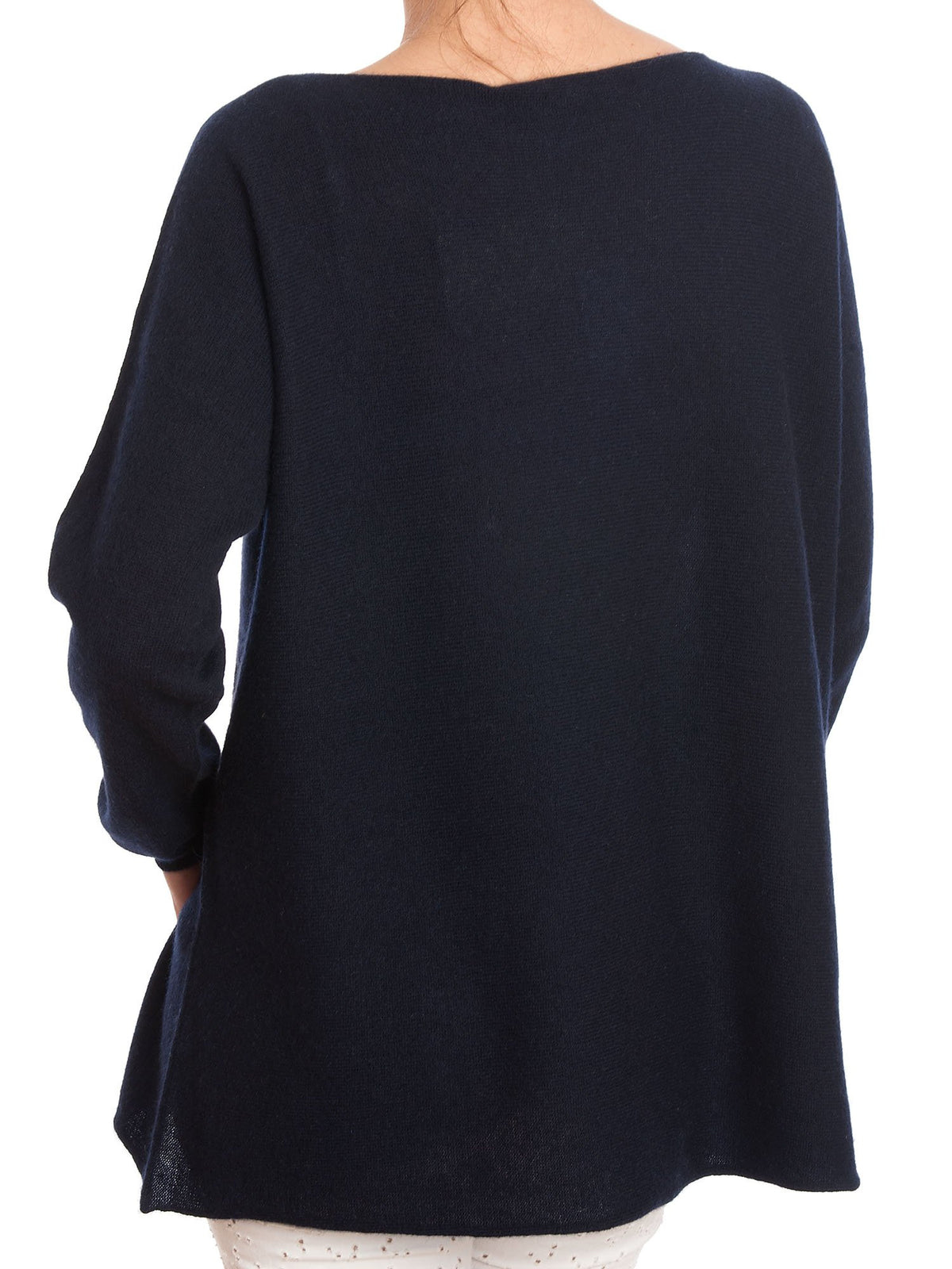Blue Women's 100% Cashmere Oversized Sweater, view 3