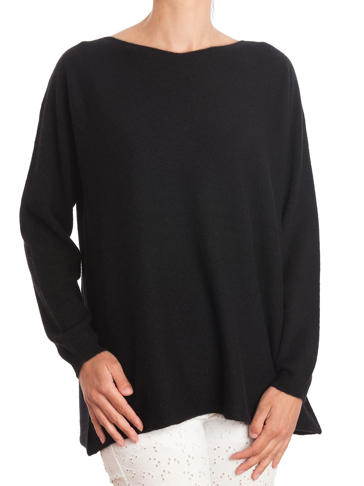 Black Women's 100% Cashmere Oversized Sweater