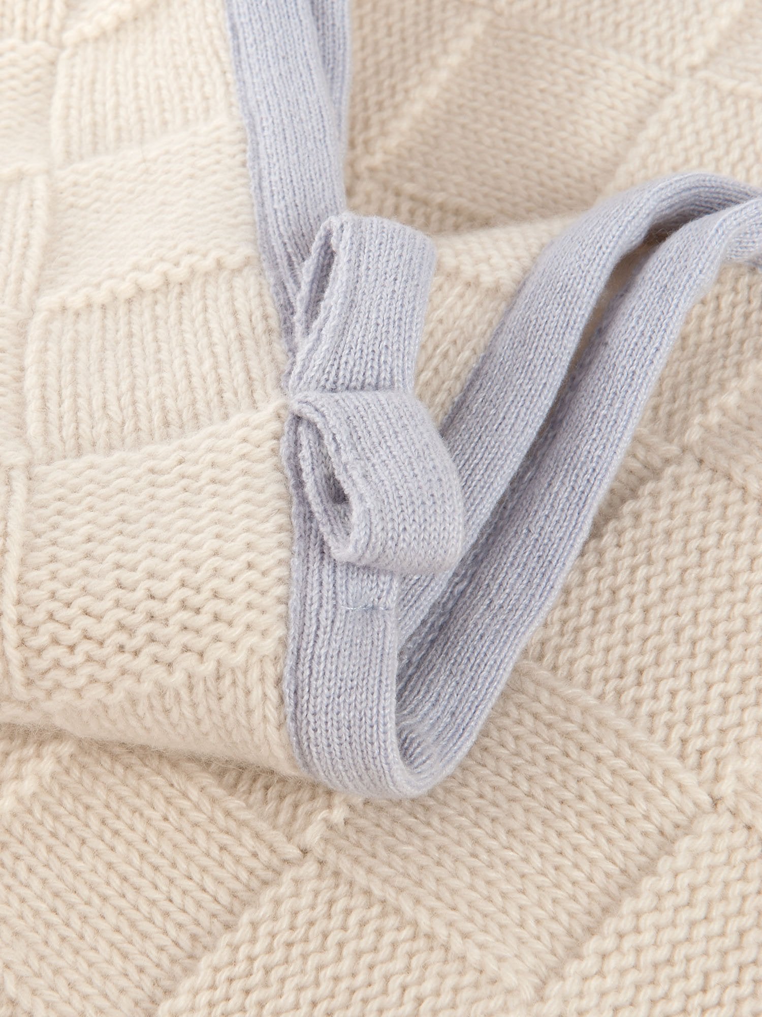 Dalle Piane Pure Cashmere Baby Blanket - Made In Italy, Sky Blue, 31.5" X 37.4"