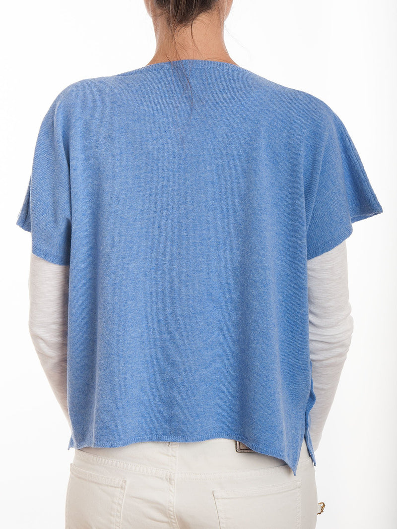 Shirt With Side Buttons Cashmere Blend | Dalle Piane Cashmere