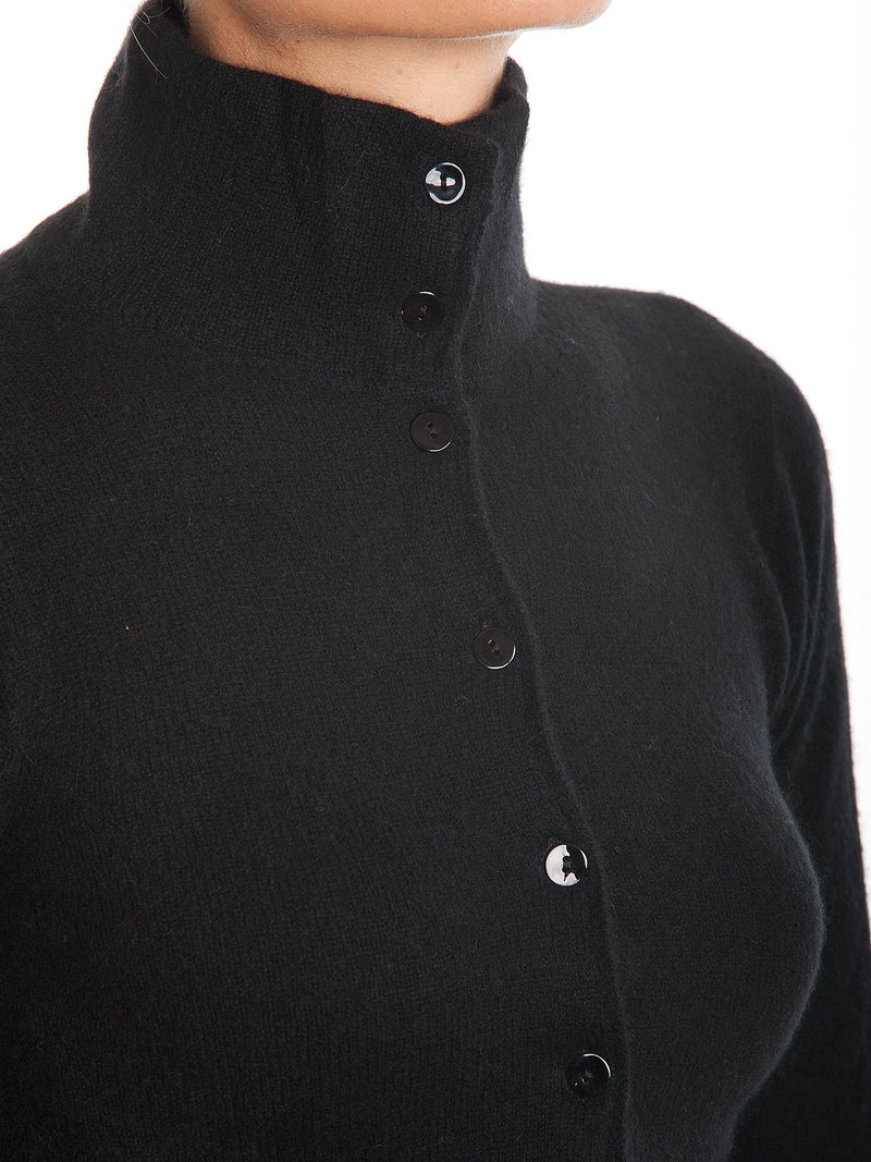 Bomber Jacket With Buttons 100 Cashmere | Dalle Piane Cashmere