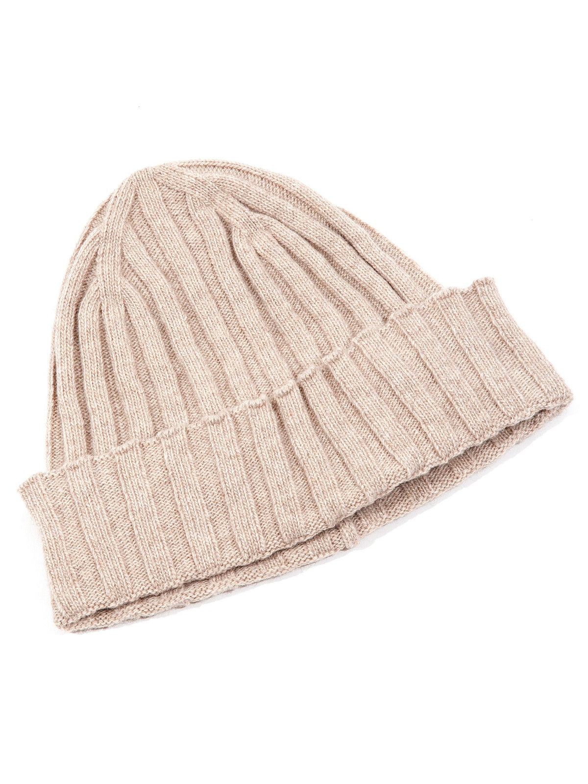 Beige Cashmere Blend Scarf and Beanie Set, view 4