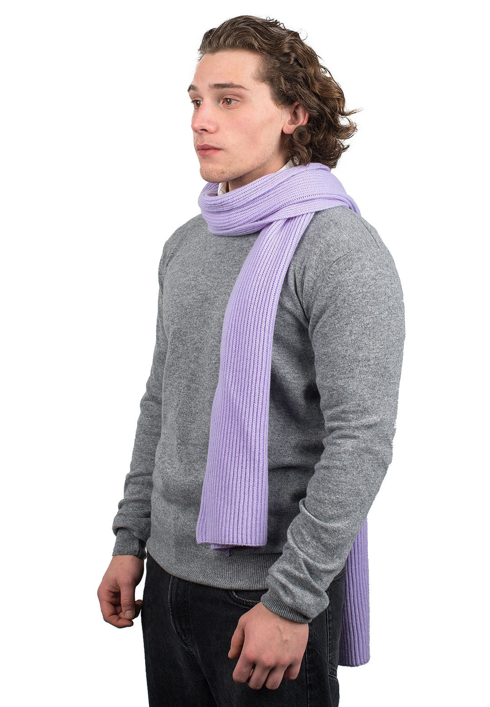 Fisherman's rib Scarf 100% Cashmere, image size:1000x1444