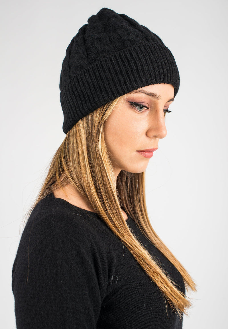 Regenerated 100% Cashmere Braided Hat