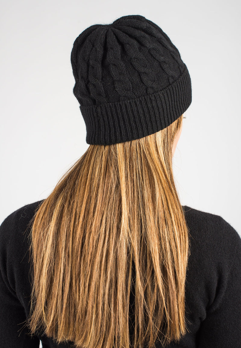 Regenerated 100% Cashmere Braided Hat