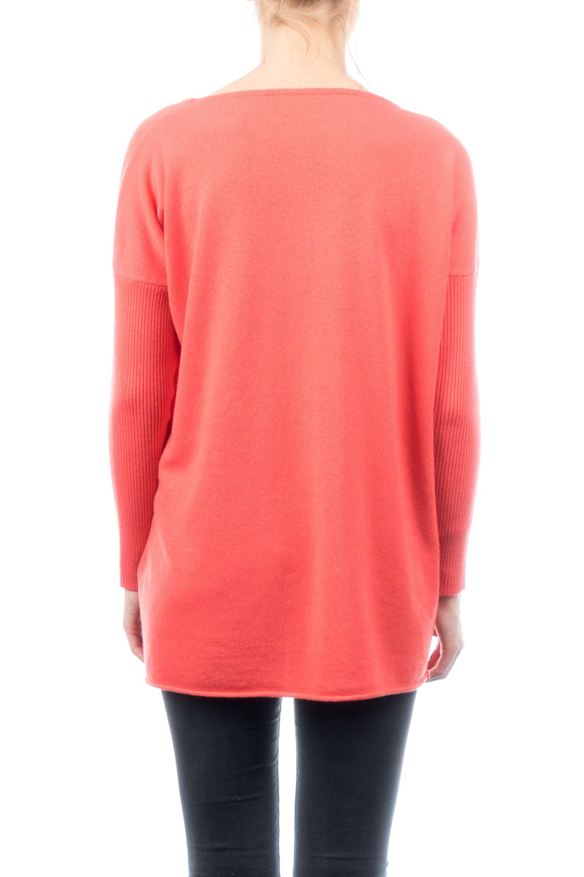 Orange Women's Cashmere Blend Oversized Sweater, view 3