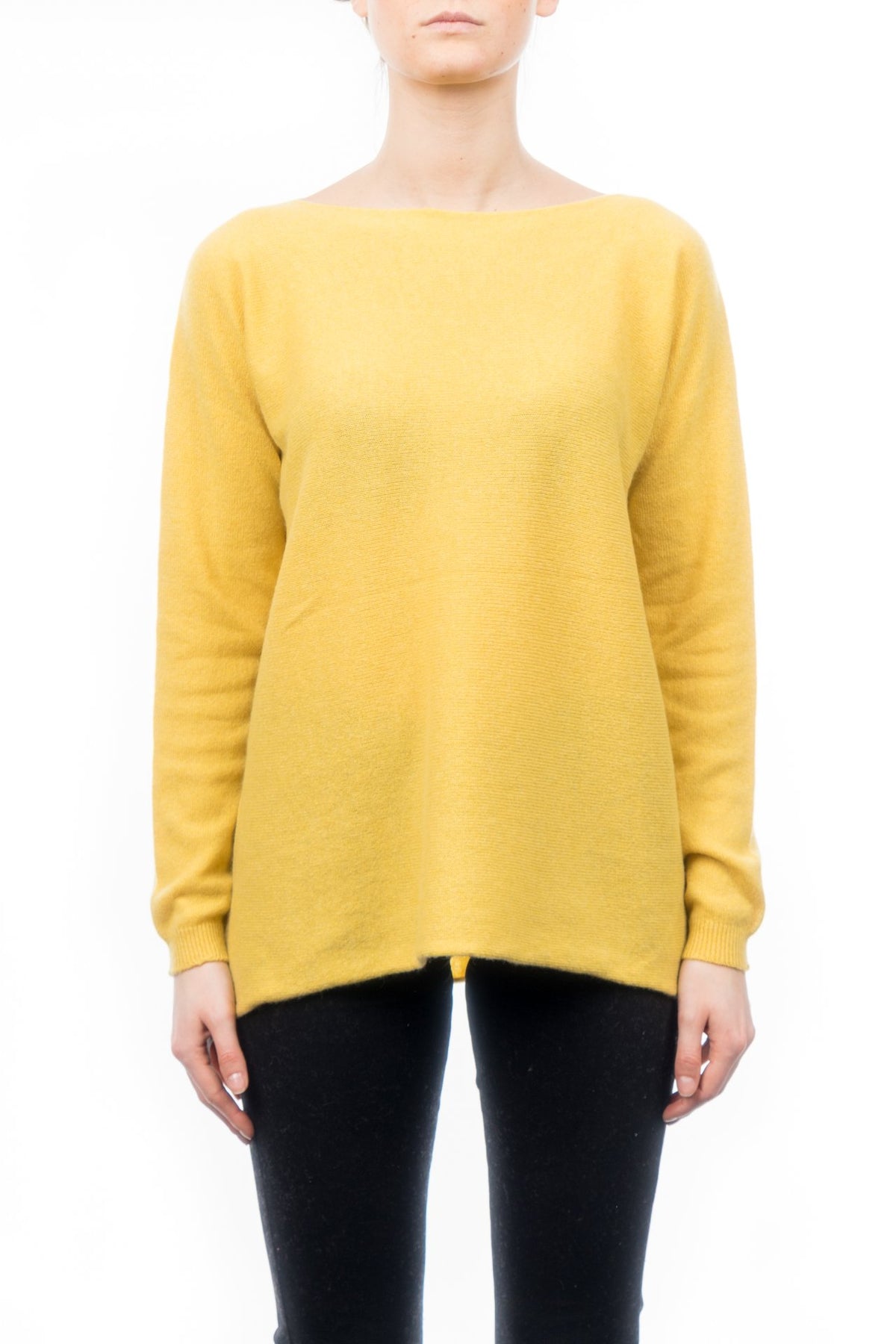 Yellow Women's 100% Cashmere Oversized Sweater