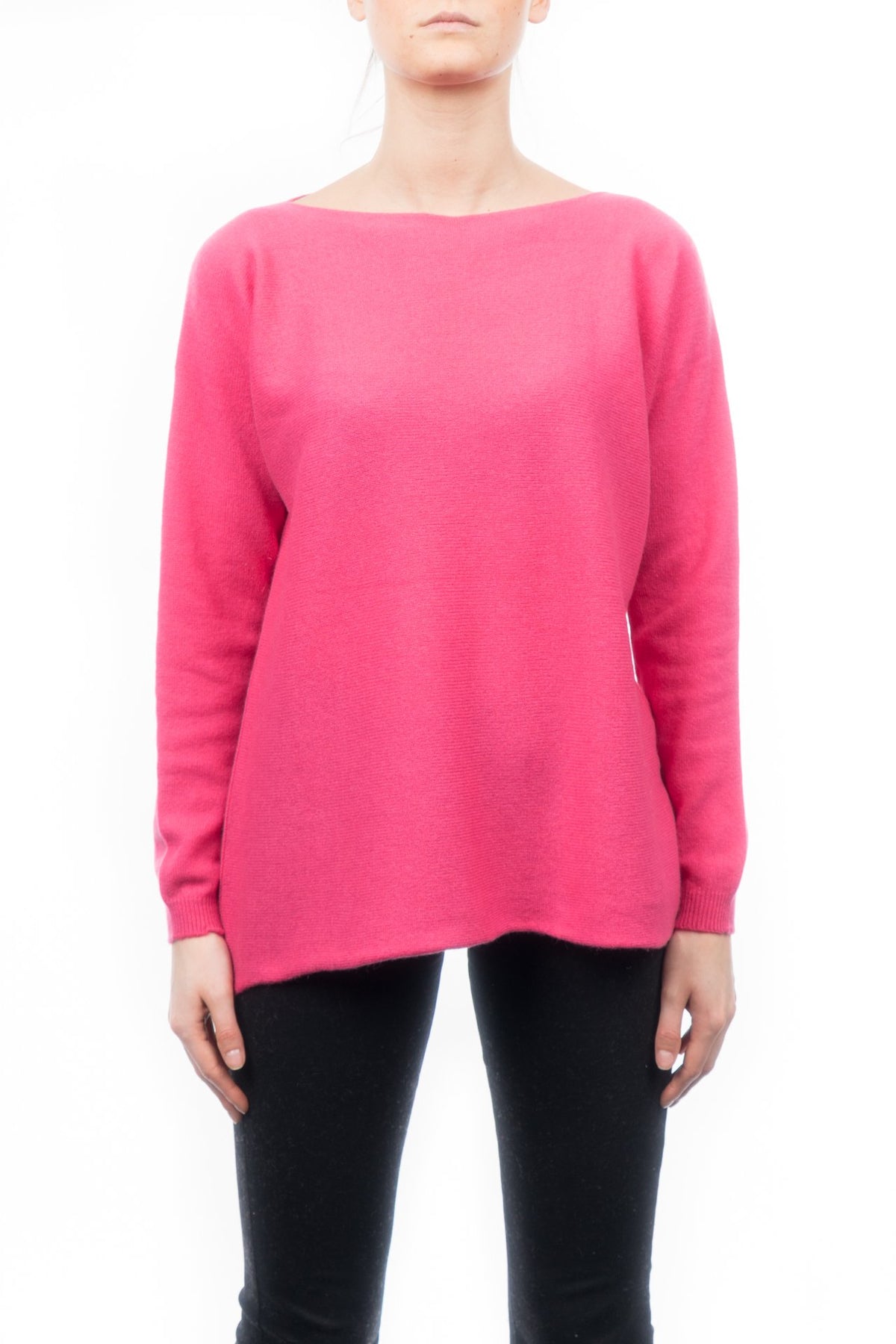 Fuchsia Women's 100% Cashmere Oversized Sweater