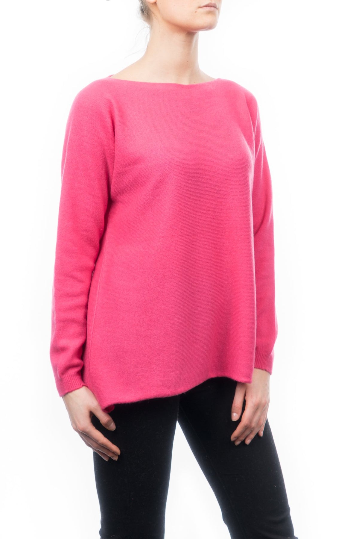 Fuchsia Women's 100% Cashmere Oversized Sweater, view 2