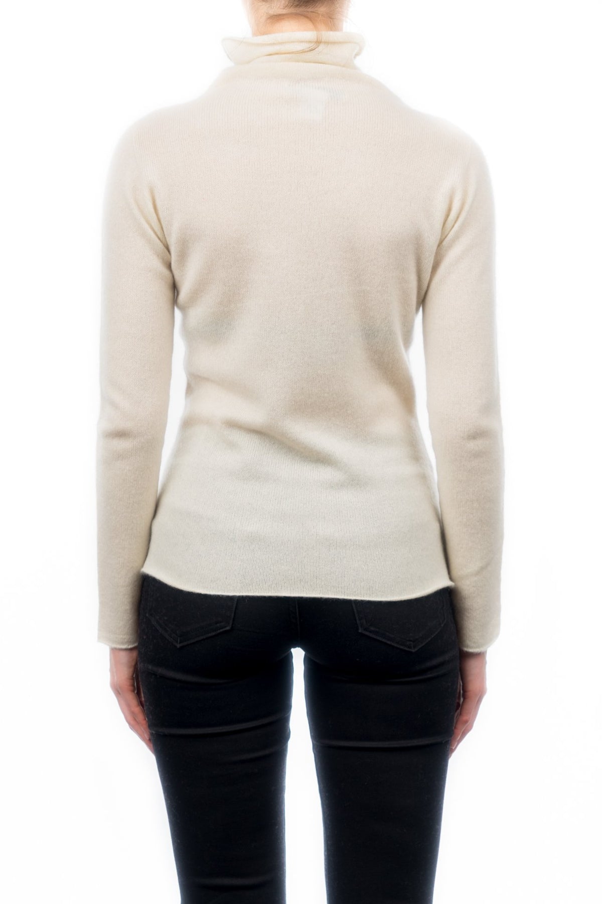 Cream Women's 100% Cashmere Turtleneck, view 3