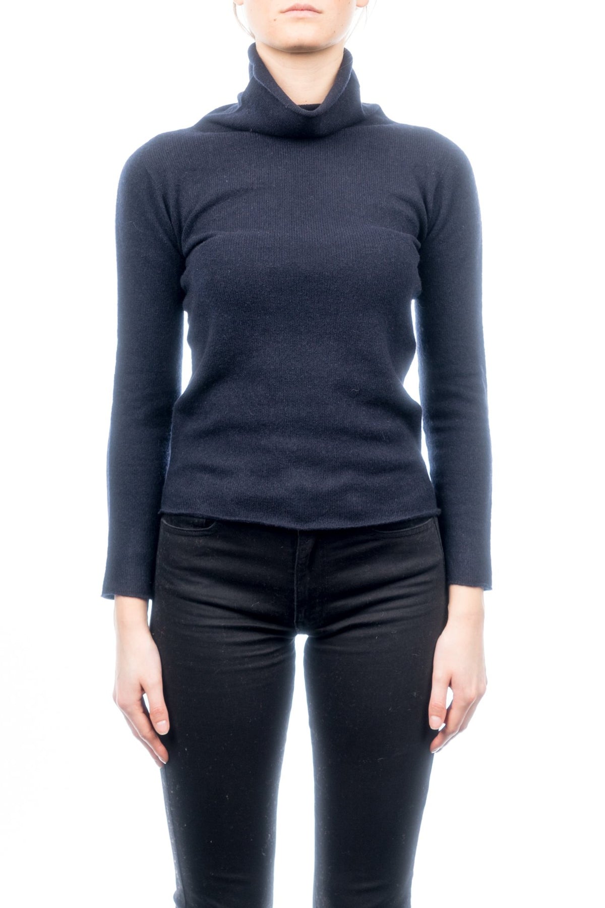 Blue Women's 100% Cashmere Turtleneck