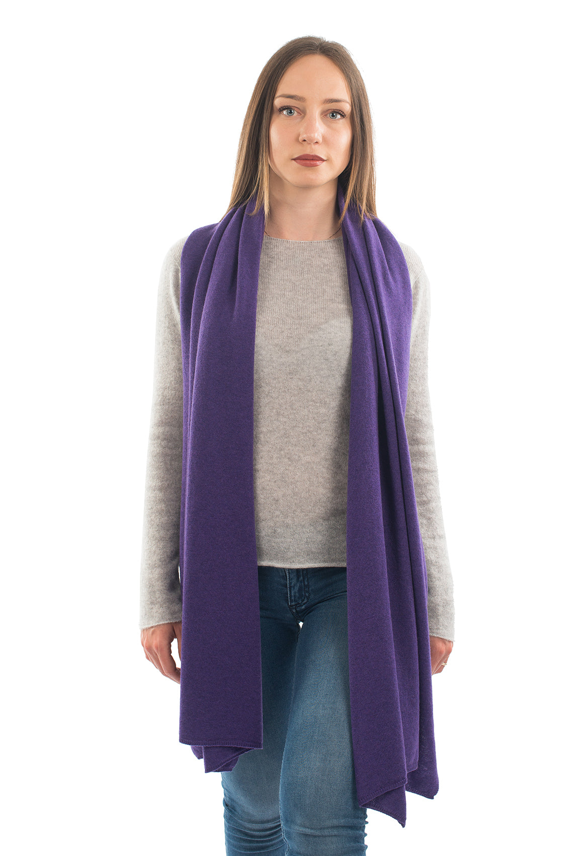Purple Women's Cashmere Blend Wrap