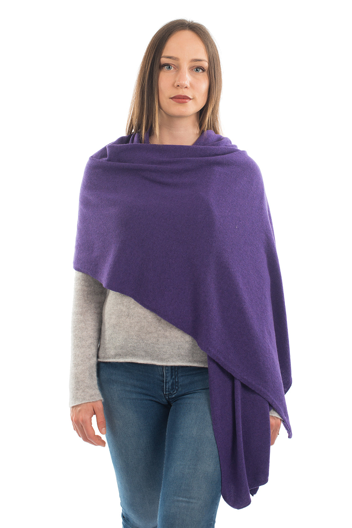 Purple Women's Cashmere Blend Wrap, view 2