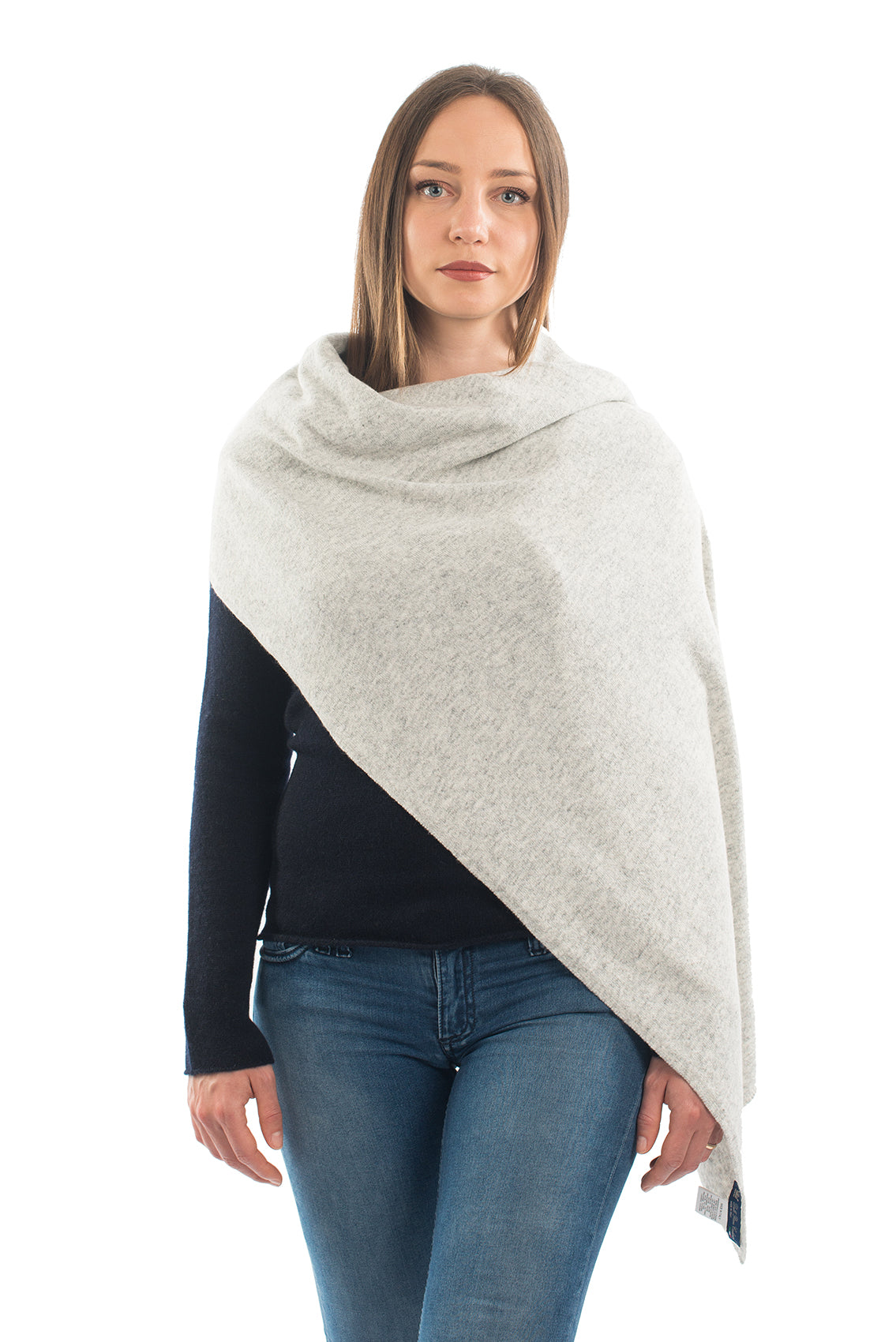 Gray Women's Cashmere Blend Wrap, view 2