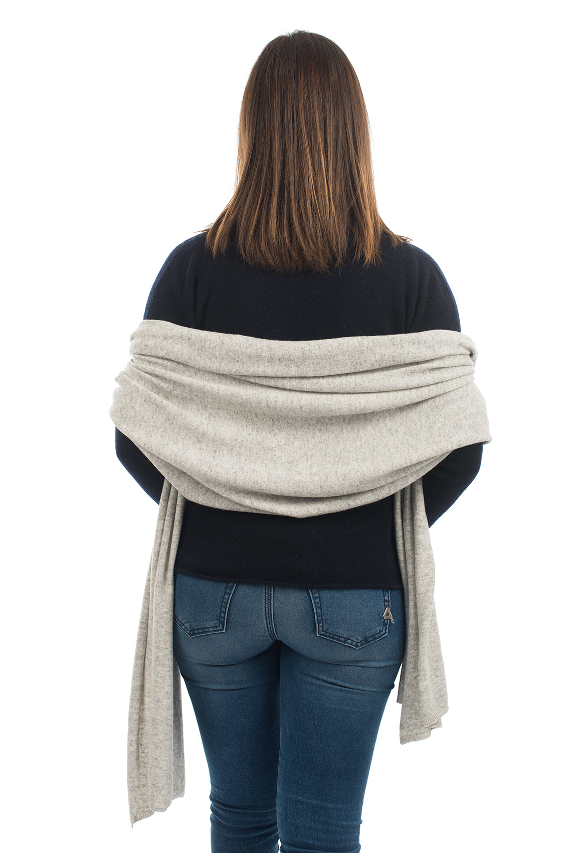 Gray Women's Cashmere Blend Wrap, view 3