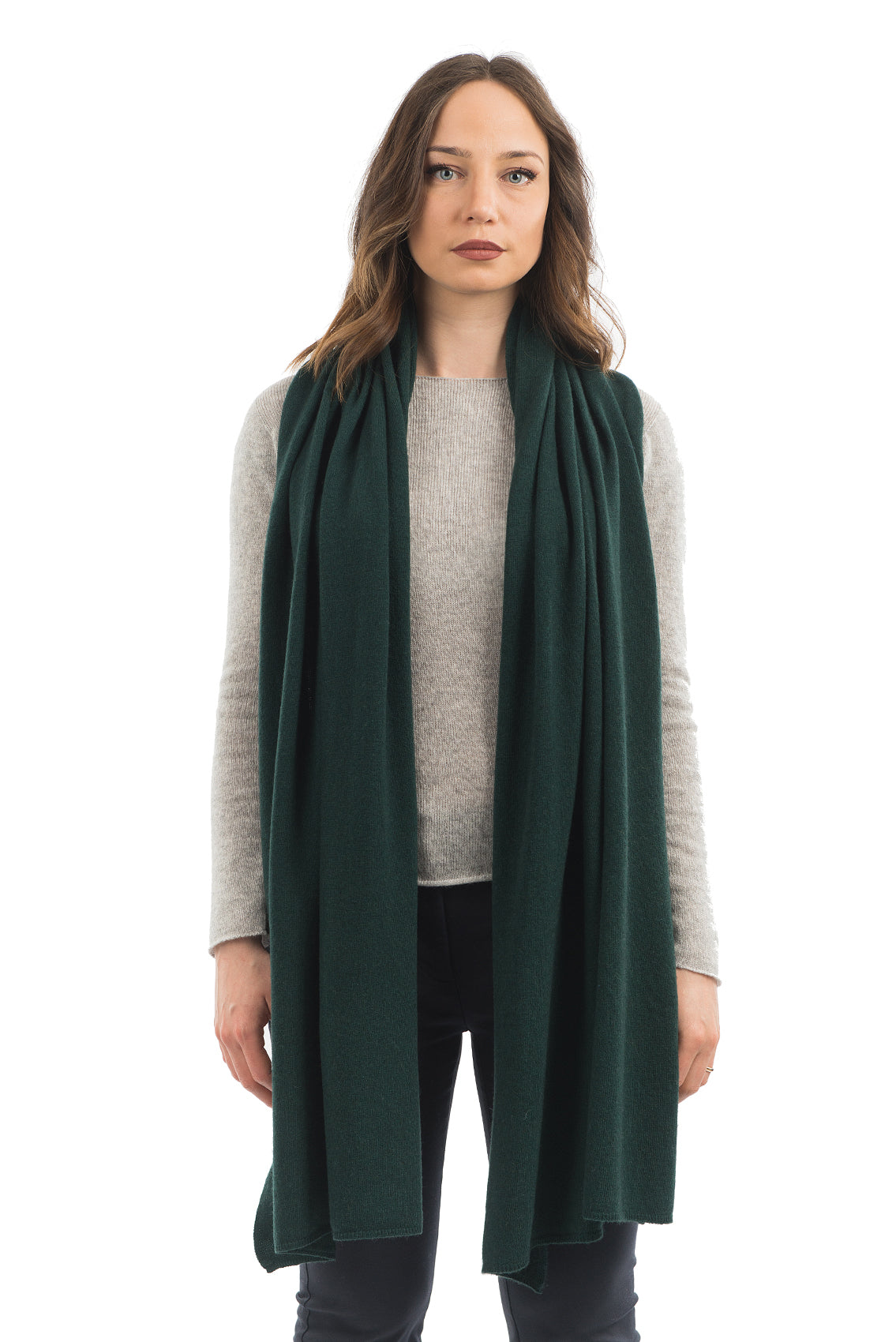 Green Women's Cashmere Blend Wrap, view 2