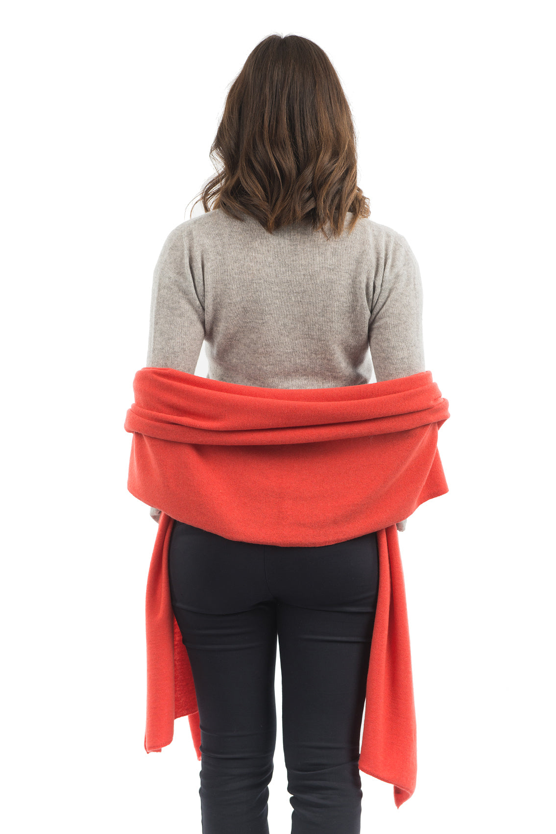 Orange Women's Cashmere Blend Wrap, view 3