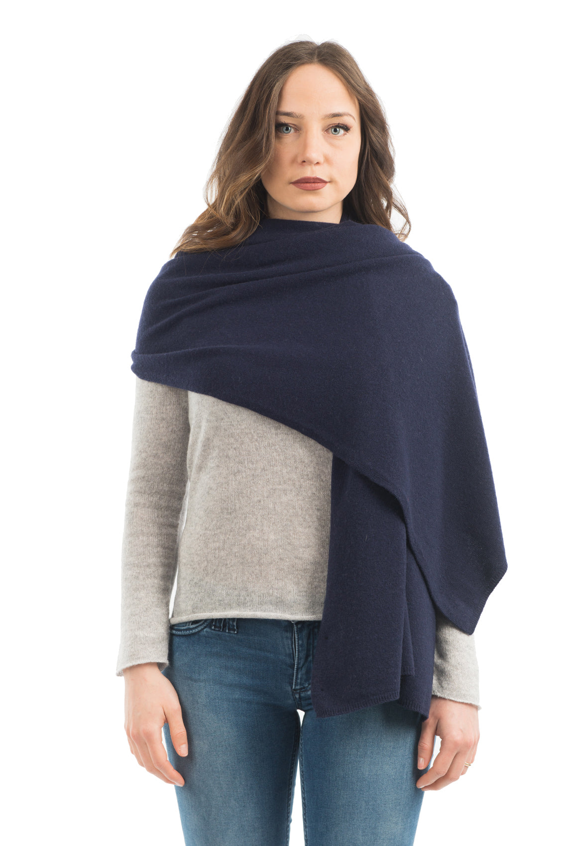 Blue Women's Cashmere Blend Wrap